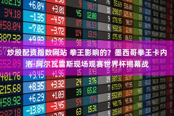 炒股配资指数网站 拳王影响的？墨西哥拳王卡内洛·阿尔瓦雷斯现场观赛世界杯揭幕战